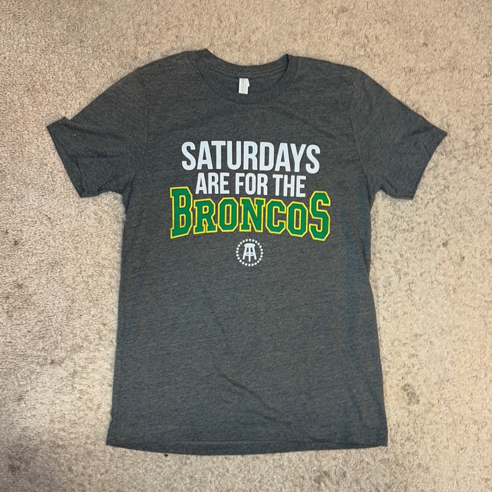 Barstool Sports “Saturdays are for the Broncos” Humboldt Support Medium Shirt